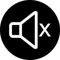Mute Icon, Sound Off Vector Symbol for UI