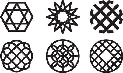 Geometric Patterns Black White Designs abstract shapes