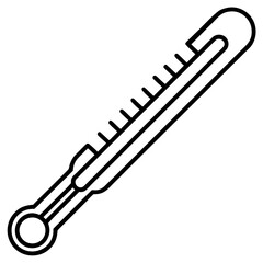 Thermometer Line Art Vector