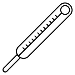 Thermometer Line Art Vector