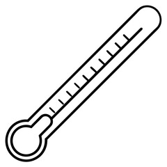 Thermometer Line Art Vector