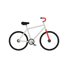 Fototapeta premium Bicycle In Simple Modern Style Isolated On White