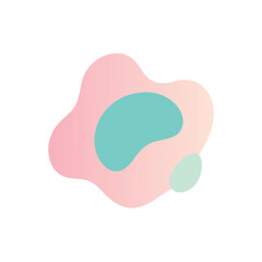 Abstract Blob Shape In Soft Pastel Vector On White