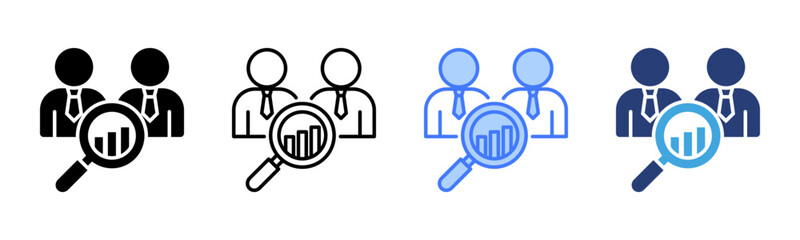 Consumer Research icon sheet multiple style collection