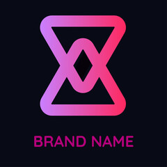 Abstract hourglass infinity sign vectors and creative business logos