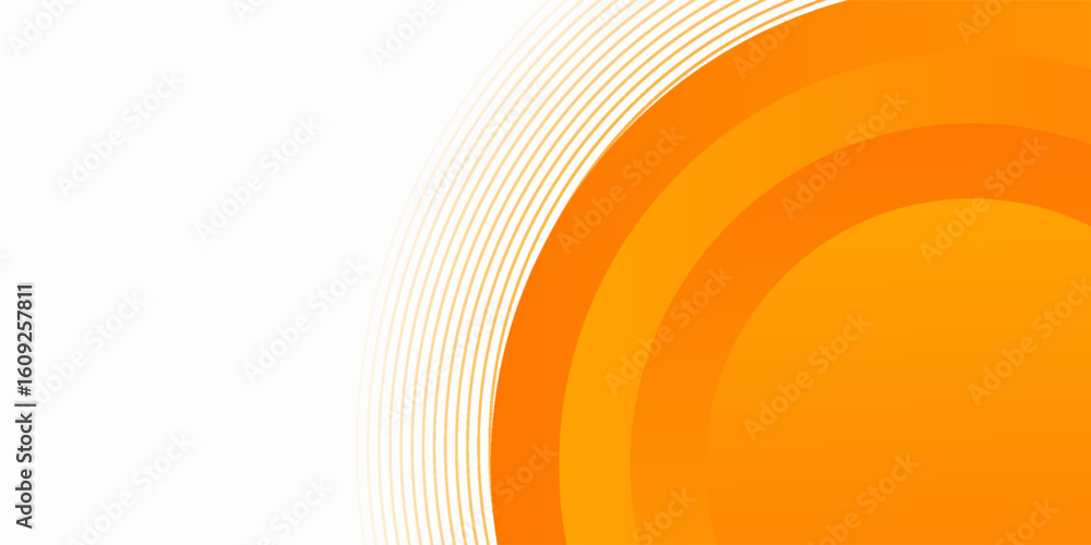 Poster vector orange line background curve element with white space for text and message design, overlappin