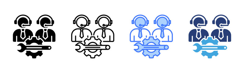 Customer Support  icon sheet multiple style collection