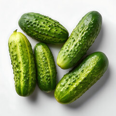 cucumbers isolated on white background