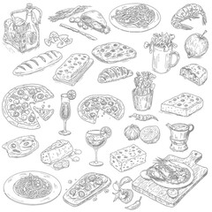  icon set of food