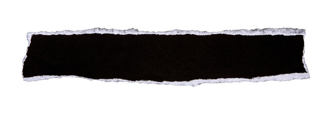 Fototapeta premium black paper torn with edge is on transparent background. border design for text or ad. design. temlpate frame document design.