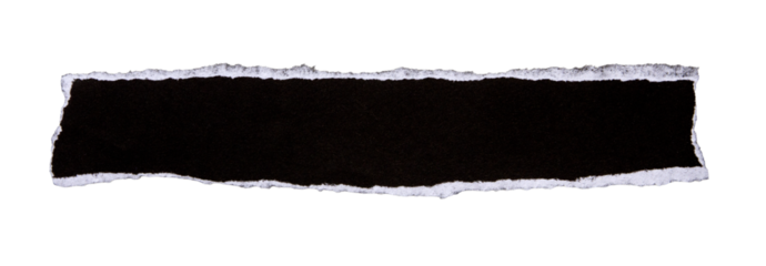 black paper torn with edge is on transparent background. border design for text or ad. design. temlpate frame document design.