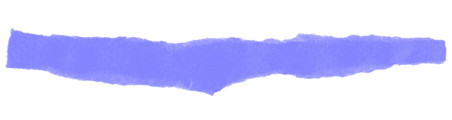 Realistic torn paper edge. Ripped Periwinkle Blue paper mockup isolated on transparent background....