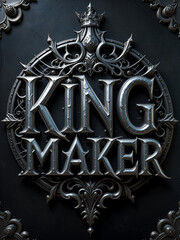 3d metallic chrome metal gothic and futuristic kingmaker text effect