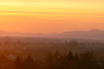 sunrise in the mountains