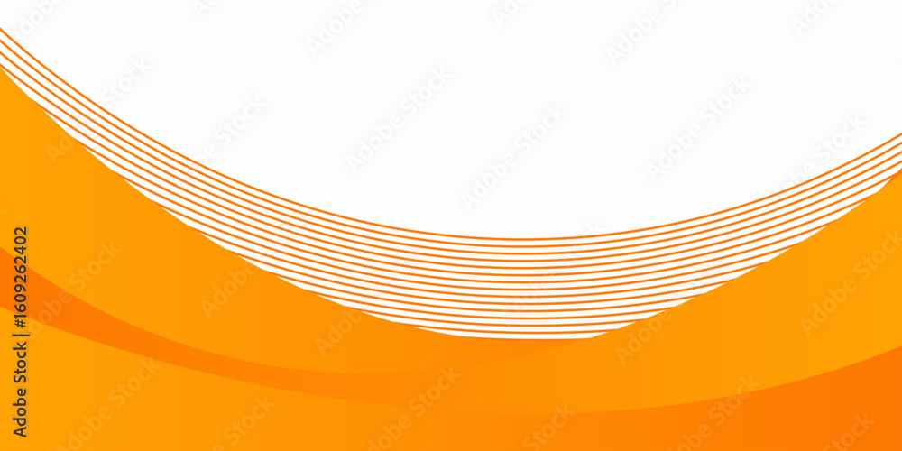 Poster vector orange line background curve element with white space for text and message design, overlappin