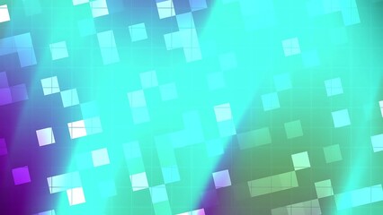 Ombre Abstracts Blink Square Abstract pixelated mosaic background with geometric shapes and grid pattern in teal, purple, and white hues