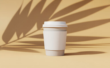 A coffee cup with shadows
