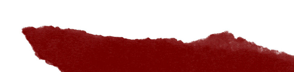 Realistic torn paper edge. Ripped red paper mockup isolated on transparent background. Piece of rip...