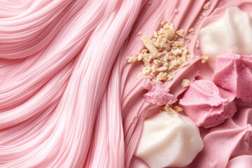 Soft pink layers create dreamy, fluffy dessert experience with u