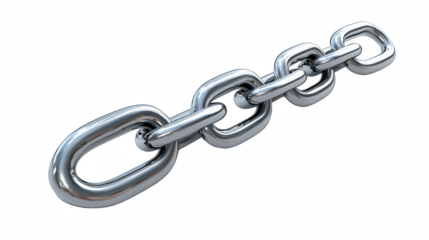 metal chain isolated on white