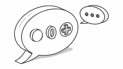 Game controller chat bubble vector illustration for gaming communication and interface design asset graphic element