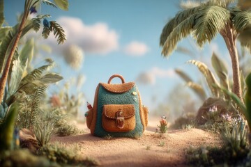 School supplies animate a fantastical jungle. Extracurricular activities enrich the school experience.
