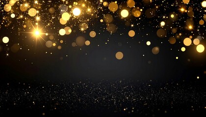 華やかなゴールドのパーティクル素材