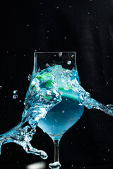 glass of water with splash