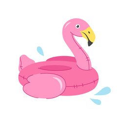 Inflatable circle in the form of flamingos