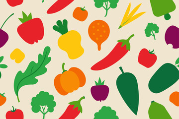 seamless pattern with vegetables
