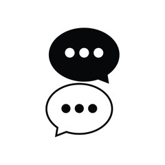 Text Message icon, Chat speech bubble, Conversation symbol, Vector illustration EPS 10.