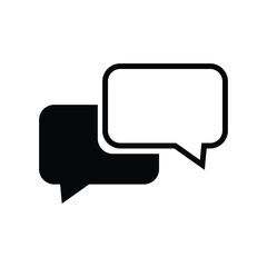 Naklejka premium Chat glyph icon, Speech bubble, Talk bubble icon, Vector illustration EPS 10.