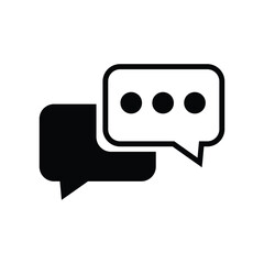 Chat message symbol, dialogue icons, talk bubble sign, Vector illustration ESP 10.