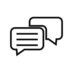 Chat message icon, online communication,  speech bubble symbol, Vector illustration EPS 10.