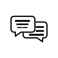 Chat message icon, online communication,  speech bubble symbol, Vector illustration EPS 10.