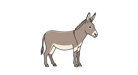 Fototapeta premium Understanding the donkey a versatile domesticated animal with a long history of service and companionship