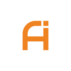 letters hri simple abstract geometric logo vector