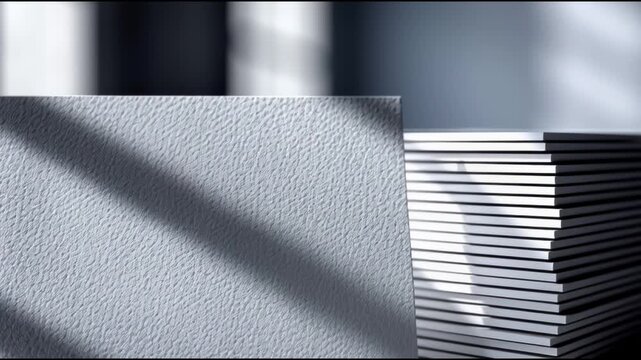 Clean Blank Business Card Mockup with Stack and Natural Shadows