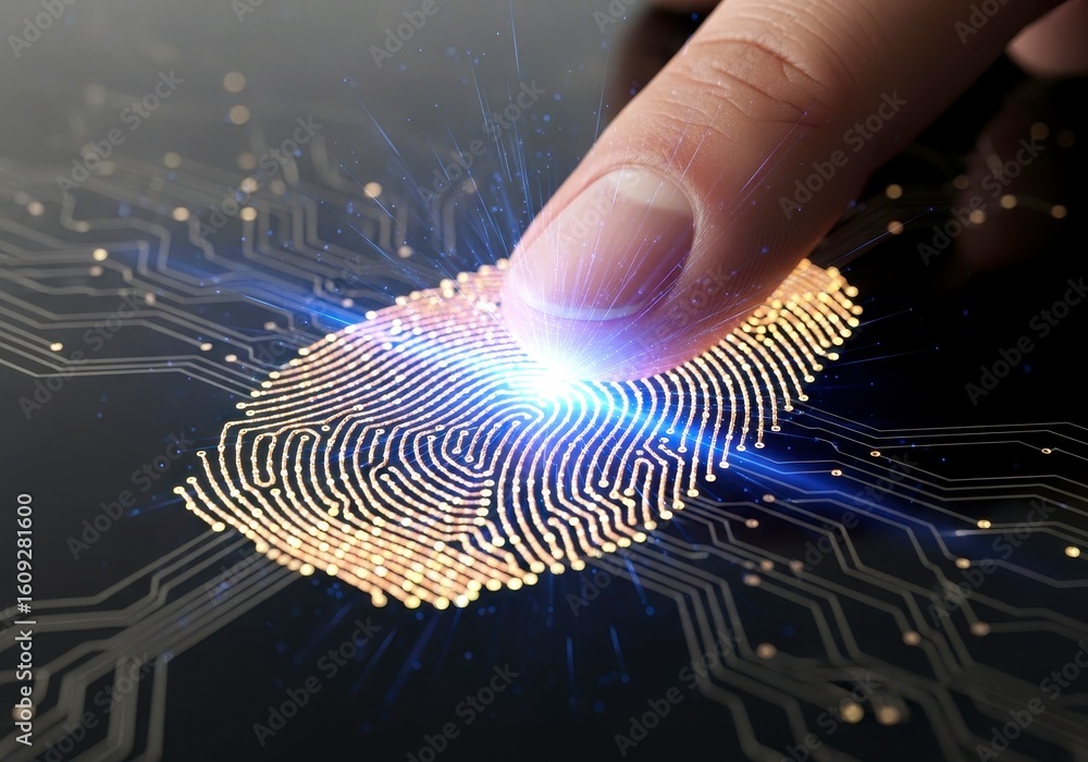 Poster x-default finger print scanning on circuit board