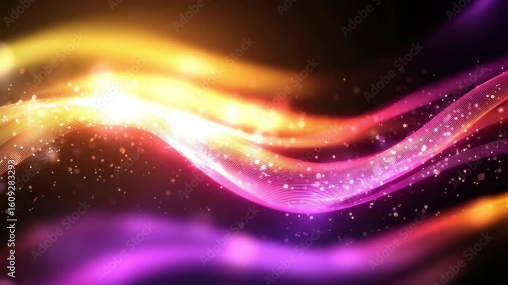 Poster colorful abstract background with shimmering light and wave patterns for digital art and design proj