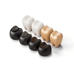 Isolated black and white heart-shaped stones with delicious golden brown chocolate eggs, a sweet Easter dessert decoration