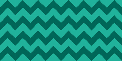 Seamless green chevron pattern vector in layered tones