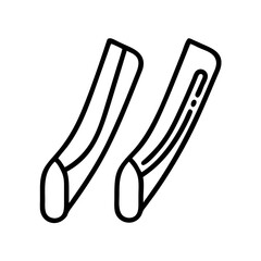 Disposable Razors Icon Set: Two Simple Line Art Illustrations

