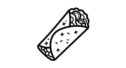 Deliciously rolled flour tortilla filled with savory meats fresh vegetables and flavorful sauces perfect for a quick meal