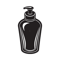 Liquid Soap Dispenser Silhouette Icon for Hygiene, Bathroom and Cleaning Product Designs