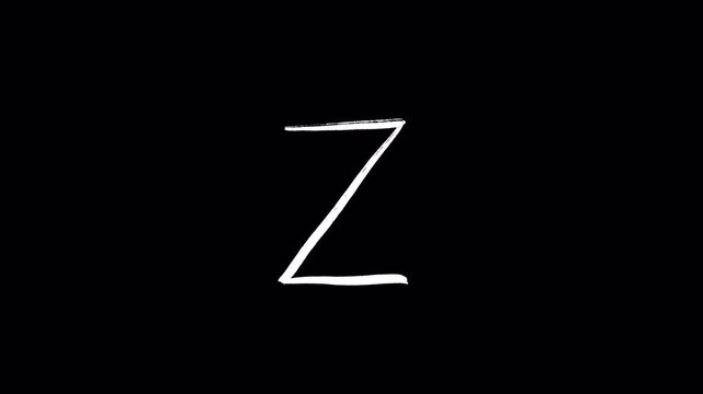 Hand-Drawn Letter Z, Minimalist Graphic
