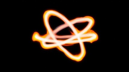 Abstract long exposure light swirl on black background