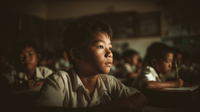 Engaged Filipino students immersed in learning during classroom hours