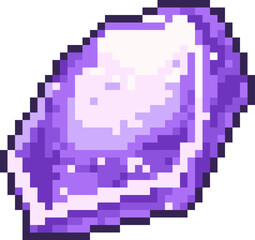 Obraz premium pixel illustration of purple gem