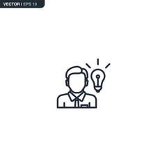 Business idea, linear style sign for mobile concept and web design